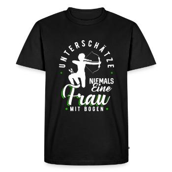 Tir à l’arc - T-shirt Premium bio Homme - noir - Devant - Nico (187cm)