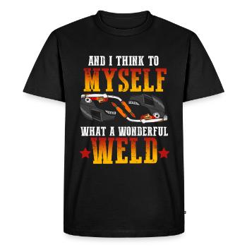 Welding - Men's Premium Organic T-Shirt - black - Front - Nico (187cm)
