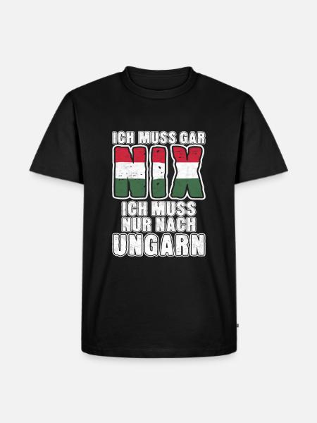 Ungarn - Männer Premium Bio T-Shirt - Schwarz
