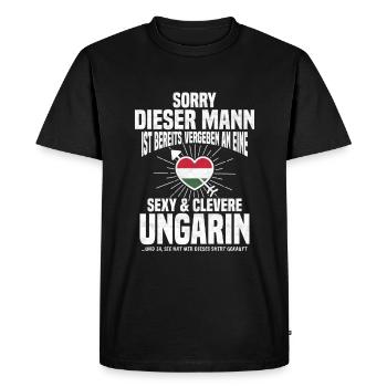 Ungarn Ungarn Geschenk Ungarn Geschenk Ungarn Lieb - Männer Premium Bio T-Shirt - Schwarz - Vorne - Nico (187cm)