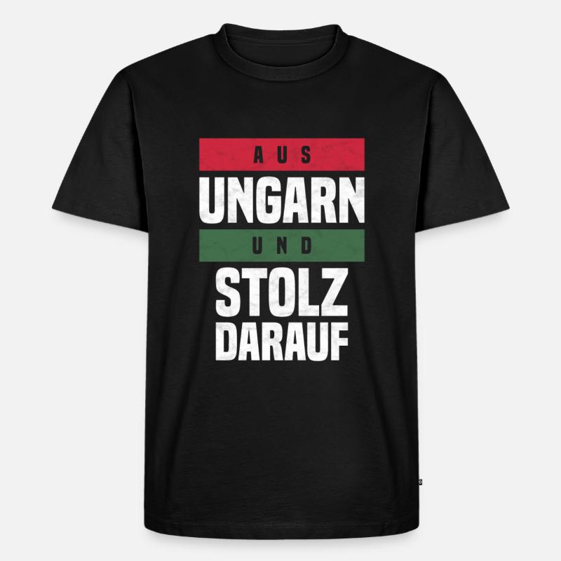 Ungarn - Männer Premium Bio T-Shirt - Schwarz