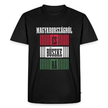 Hongrie Cadeau Hongrie Cadeau Hongrie Amour - T-shirt Premium bio Homme - noir - Devant - Nico (187cm)
