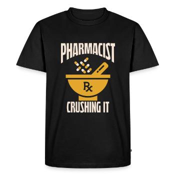 Pharmacien - T-shirt Premium bio Homme - noir - Devant - Nico (187cm)