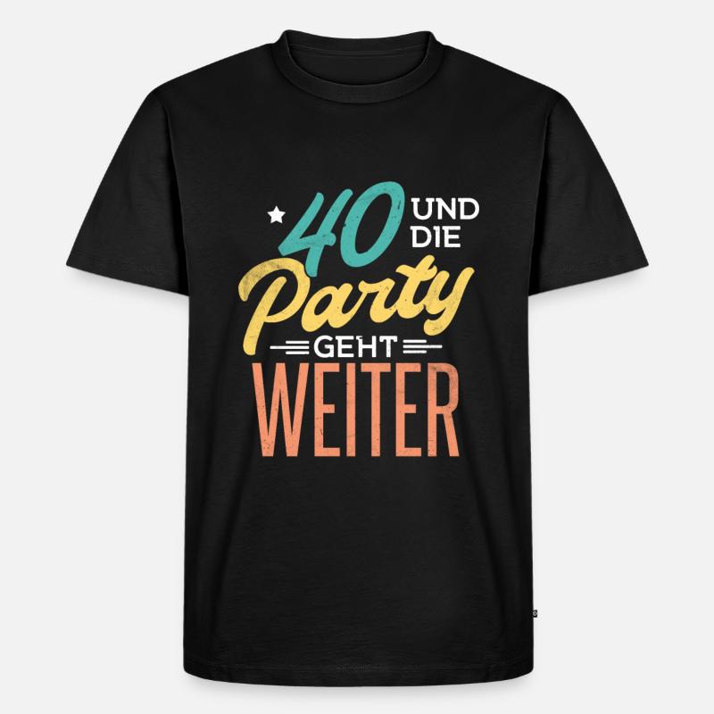 40th Birthday - Men's Premium Organic T-Shirt - black