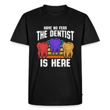 Dentiste - T-shirt Premium bio Homme - noir - Devant - Nico (187cm)