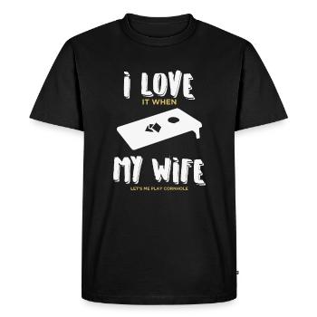Cornhole - T-shirt Premium bio Homme - noir - Devant - Nico (187cm)