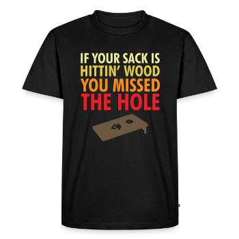 Cornhole Gift Cornhole Lover Shirt Cornhol - Men's Premium Organic T-Shirt - black - Front - Nico (187cm)