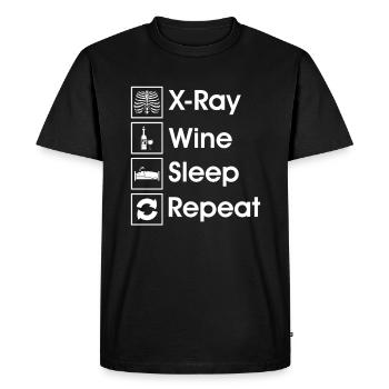 Radiologie - T-shirt Premium bio Homme - noir - Devant - Nico (187cm)