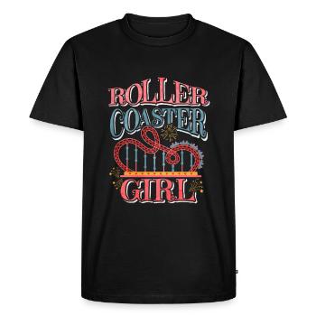 roller coaster - Men's Premium Organic T-Shirt - black - Front - Nico (187cm)