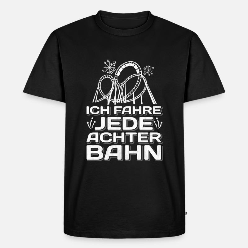 Achterbahn - Männer Premium Bio T-Shirt - Schwarz