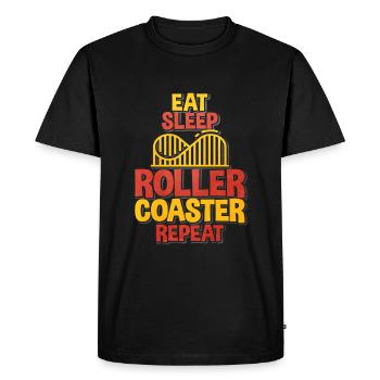 Roller coaster Funny roller coaster gift roller coaster - Men's Premium Organic T-Shirt - black - Front - Nico (187cm)