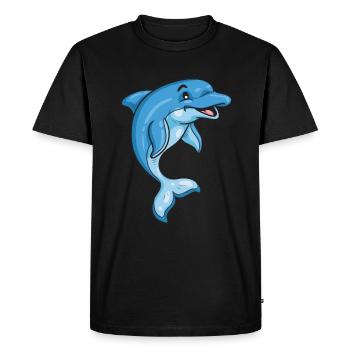 Delfin - T-shirt Premium bio Homme - noir - Devant - Nico (187cm)