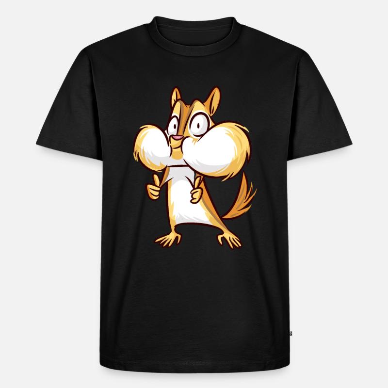 Eichhörnchen - Männer Premium Bio T-Shirt - Schwarz