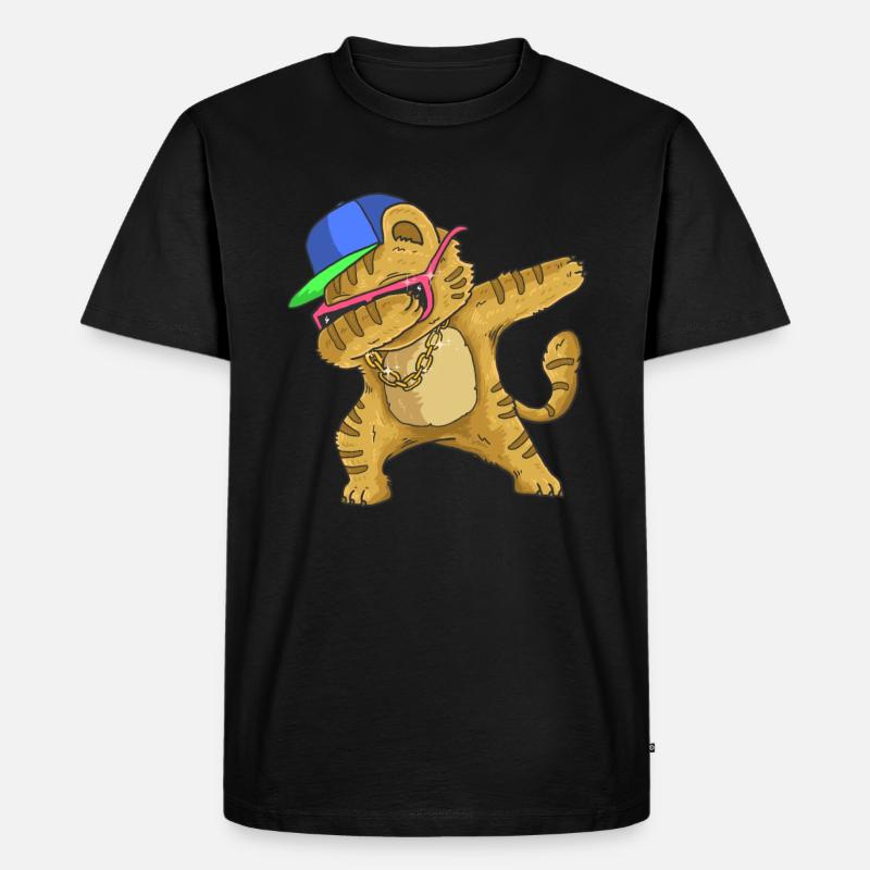 Katze - Männer Premium Bio T-Shirt - Schwarz