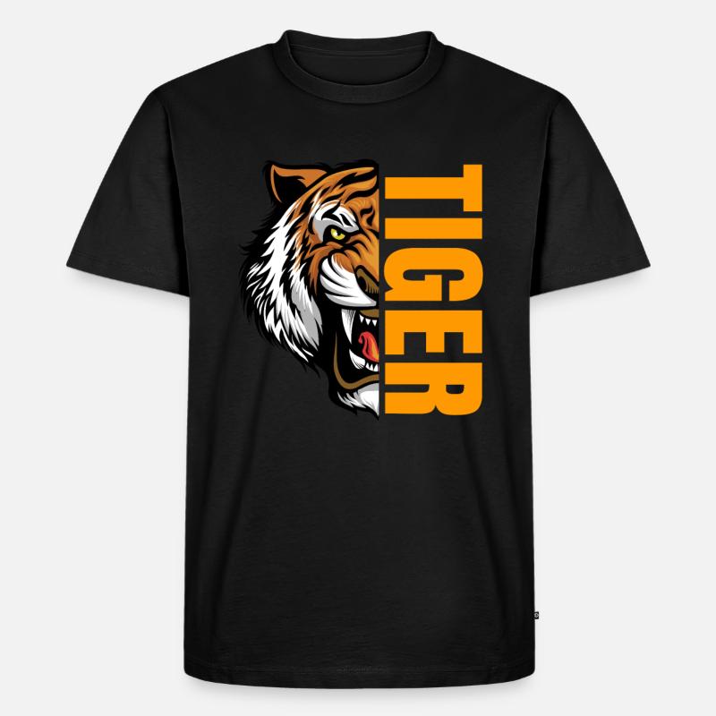 Tiger - Männer Premium Bio T-Shirt - Schwarz