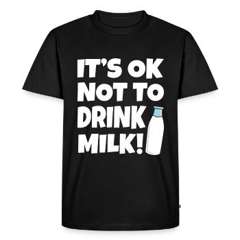 Lait - T-shirt Premium bio Homme - noir - Devant - Nico (187cm)