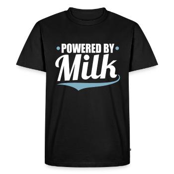 Lait - T-shirt Premium bio Homme - noir - Devant - Nico (187cm)