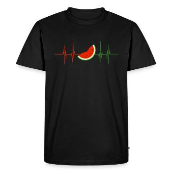 Pastèque - T-shirt Premium bio Homme - noir - Devant - Nico (187cm)