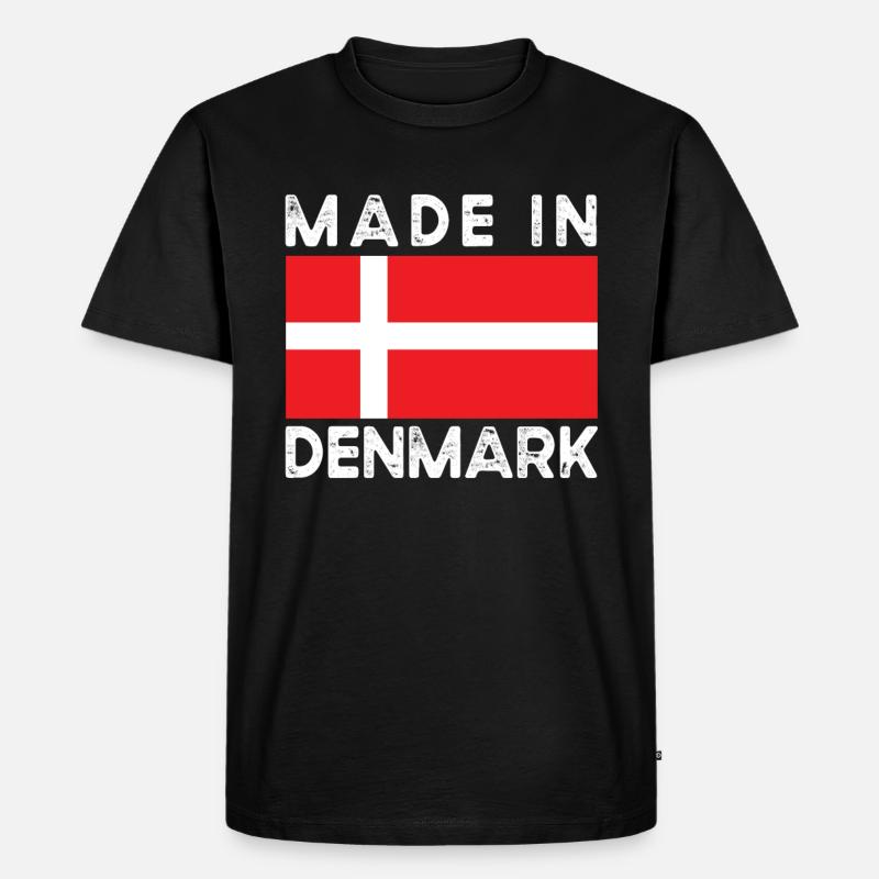 Dänemark - Männer Premium Bio T-Shirt - Schwarz
