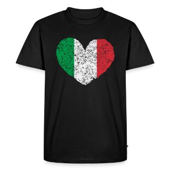 Italy - Men's Premium Organic T-Shirt - black - Front - Nico (187cm)