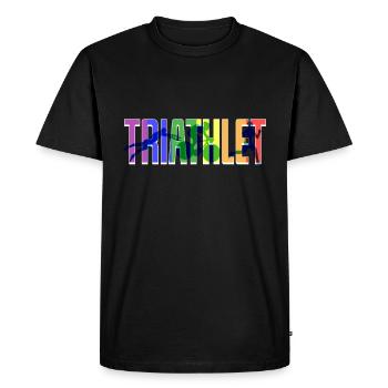 Triathlète Lgbt - T-shirt Premium bio Homme - noir - Devant - Nico (187cm)