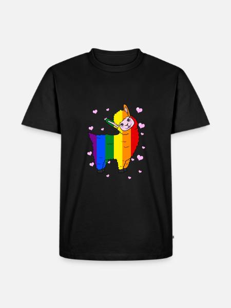Lgbt Lama - T-shirt Premium bio Homme - noir