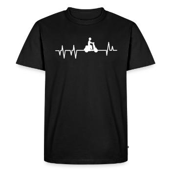 Roller - T-shirt Premium bio Homme - noir - Devant - Nico (187cm)
