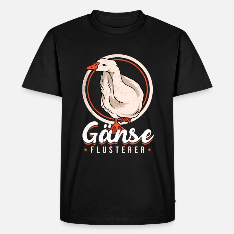 Gans - Männer Premium Bio T-Shirt - Schwarz