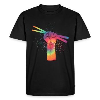 Drums Drummer Drummer Gift - Men's Premium Organic T-Shirt - black - Front - Nico (187cm)