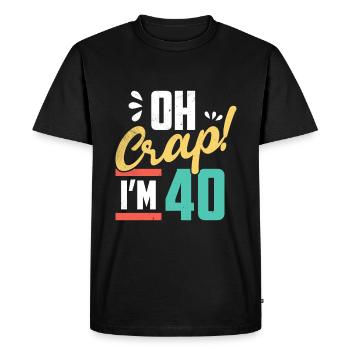 40e anniversaire - T-shirt Premium bio Homme - noir - Devant - Nico (187cm)