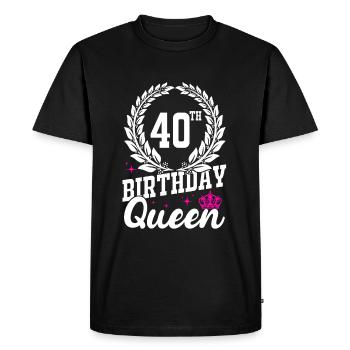 40e anniversaire - T-shirt Premium bio Homme - noir - Devant - Nico (187cm)