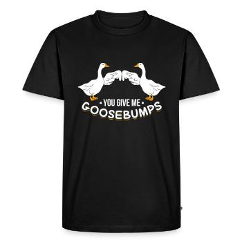 goose - Men's Premium Organic T-Shirt - black - Front - Nico (187cm)