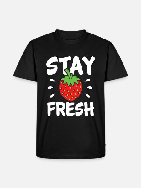 strawberry - Men's Premium Organic T-Shirt - black