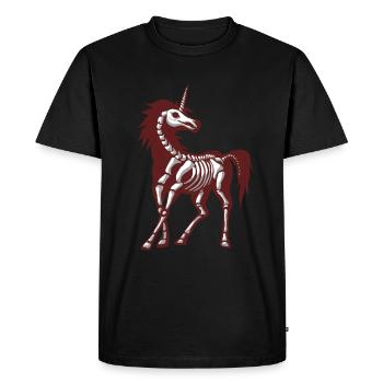 Gothic Unicorn Skeleton - T-shirt Premium bio Homme - noir - Devant - Nico (187cm)