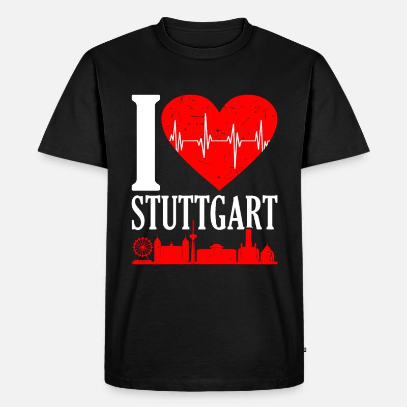 Stuttgart - Männer Premium Bio T-Shirt - Schwarz