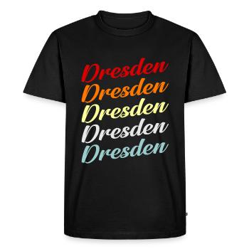 Dresden - Men's Premium Organic T-Shirt - black - Front - Nico (187cm)