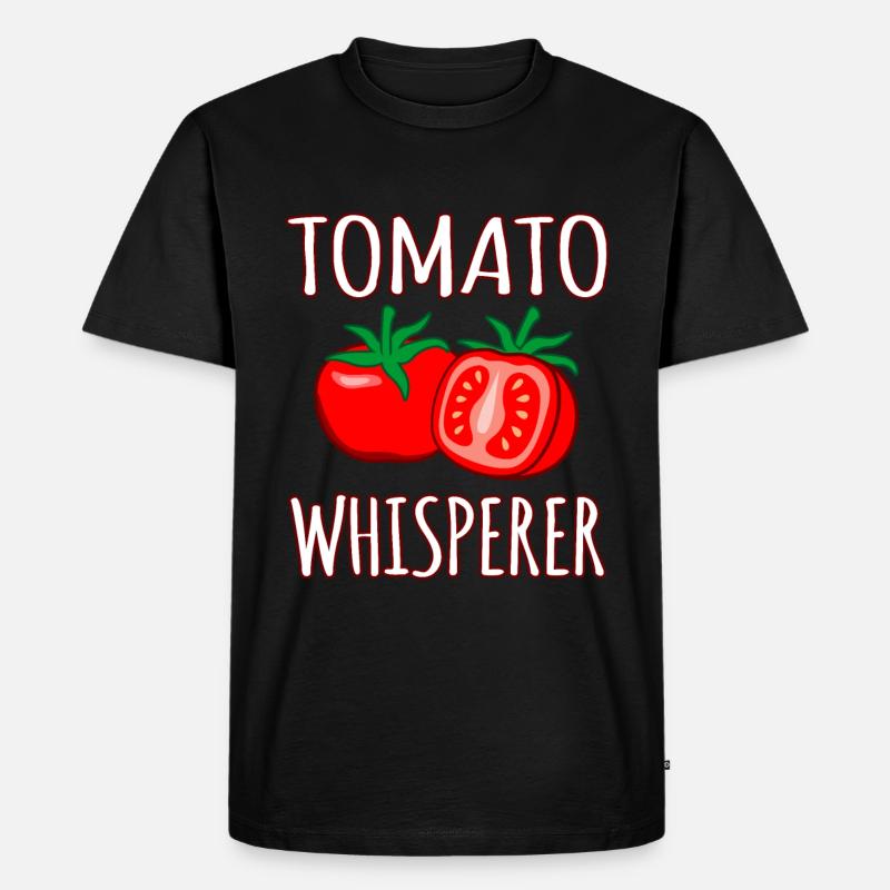 Tomate - Männer Premium Bio T-Shirt - Schwarz