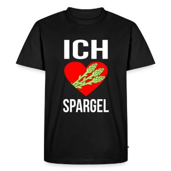 Asperges - T-shirt Premium bio Homme - noir - Devant - Nico (187cm)