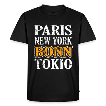 Bonn - T-shirt Premium bio Homme - noir - Devant - Nico (187cm)
