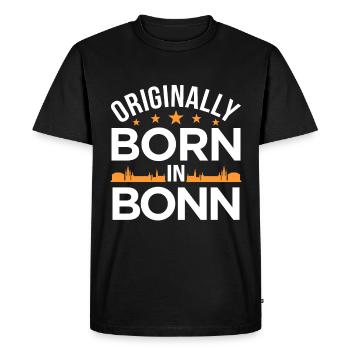 Bonn - T-shirt Premium bio Homme - noir - Devant - Nico (187cm)