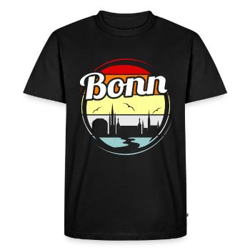 Bonn - T-shirt Premium bio Homme - noir - Devant - Nico (187cm)