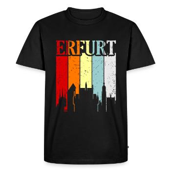 Erfurt - T-shirt Premium bio Homme - noir - Devant - Nico (187cm)