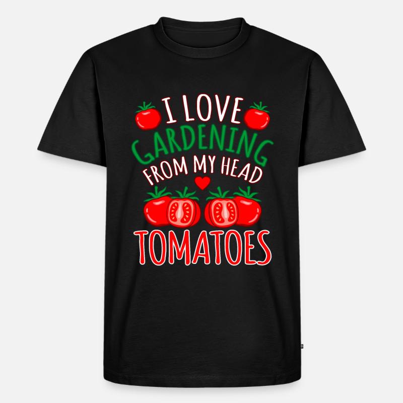 Tomate - Männer Premium Bio T-Shirt - Schwarz