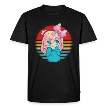 Anime - T-shirt Premium bio Homme - noir - Devant - Nico (187cm)