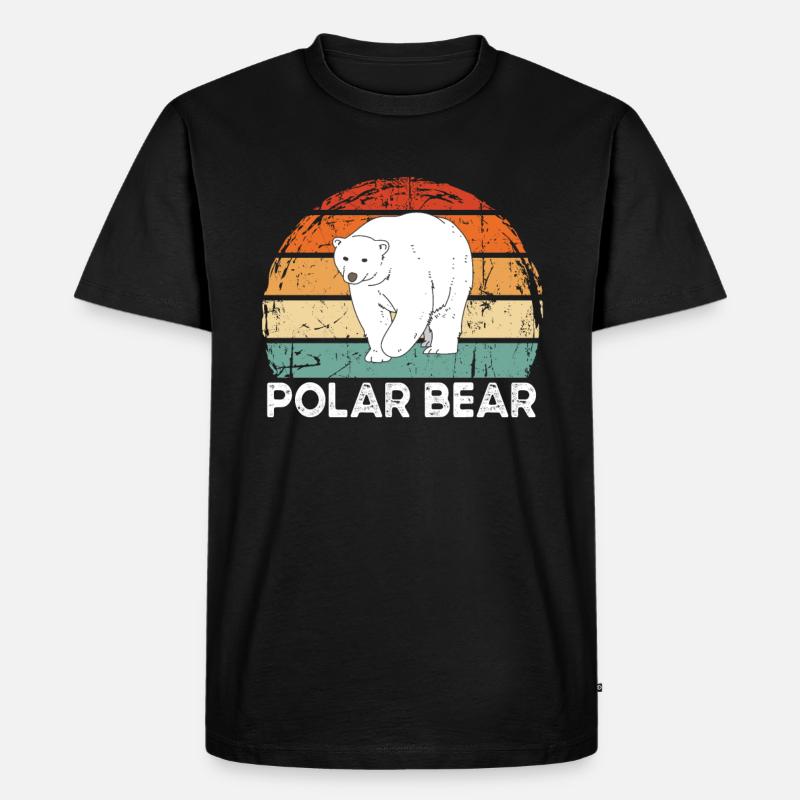 Eisbär - Männer Premium Bio T-Shirt - Schwarz
