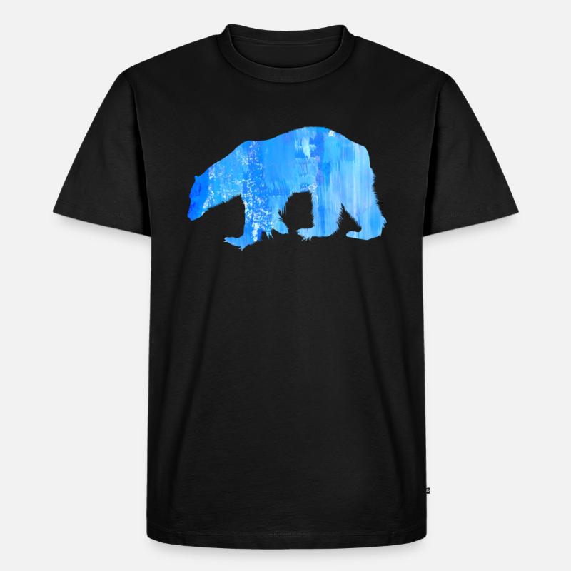 Eisbär - Männer Premium Bio T-Shirt - Schwarz