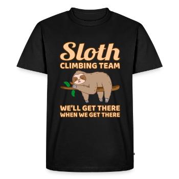 Sloth - Men's Premium Organic T-Shirt - black - Front - Nico (187cm)