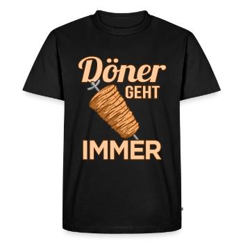 Döner - T-shirt Premium bio Homme - noir - Devant - Nico (187cm)