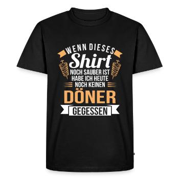 Döner - T-shirt Premium bio Homme - noir - Devant - Nico (187cm)