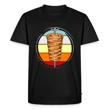 Döner - T-shirt Premium bio Homme - noir - Devant - Nico (187cm)